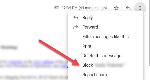 How To Block Someone In Gmail