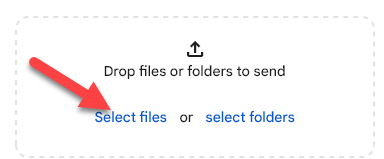 Select files in the Windows Nearby Share app.