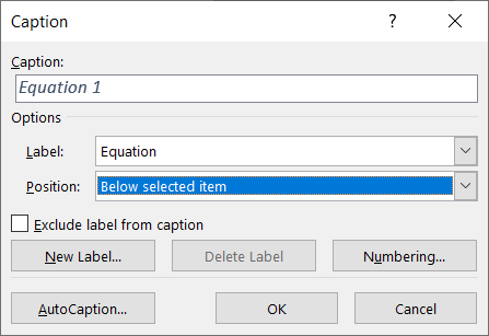 How to Number or Label Equations in Microsoft Word