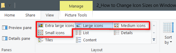 How to Change Icon Sizes on Windows 10