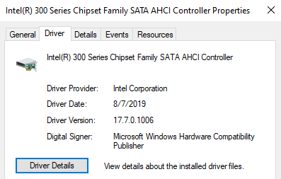 找到驱动程序选项卡,然后单击驱动程序详细信息