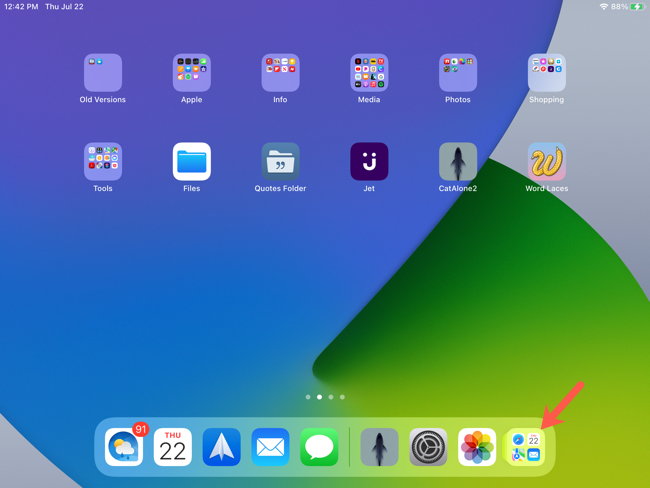 App Library icon in Dock