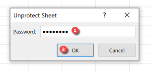 Type your password into the "Unprotect Sheet" box, then press "OK" to confirm.