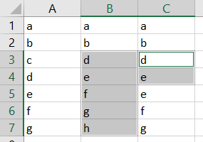 Row Differences in Excel