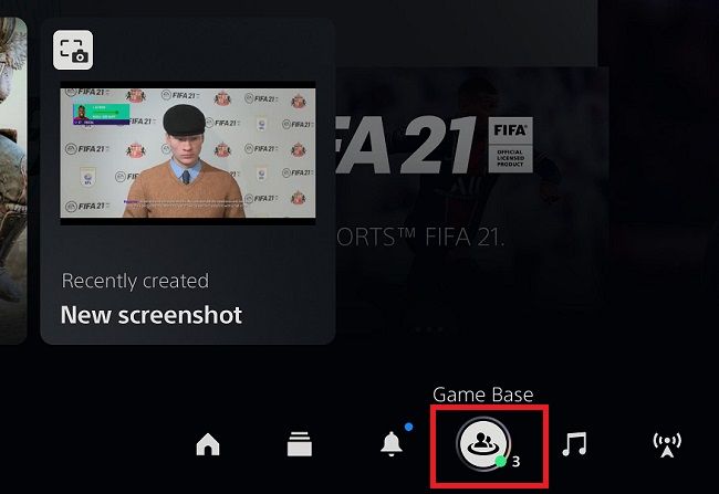 How to access Game Base menu on PS5