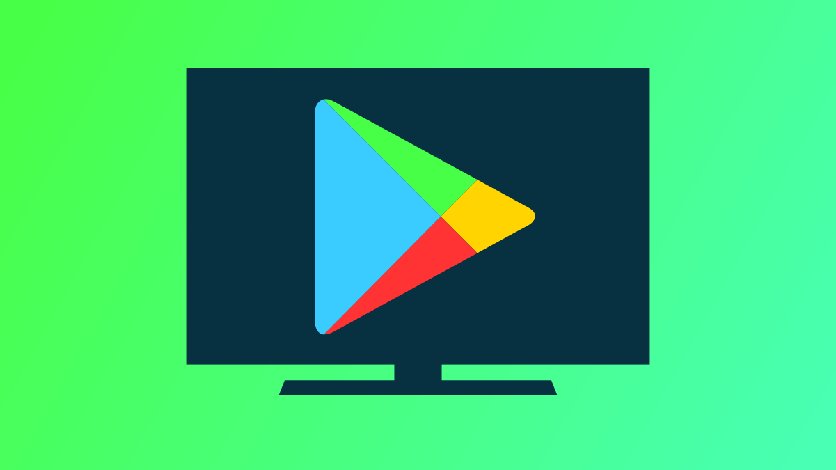 Google Play Store logo on TV.