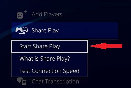 How to start Share Play on PS4