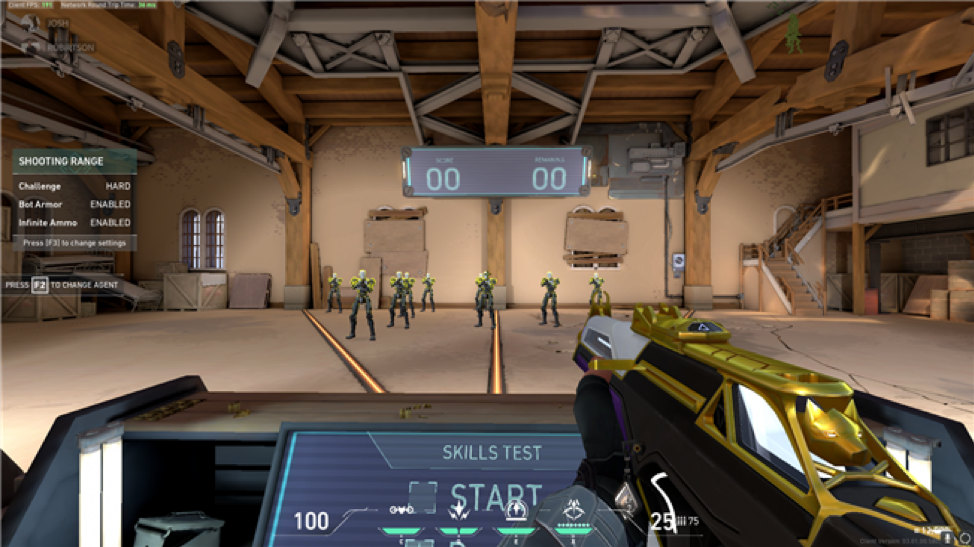 First Person Shooters likely have training or practice modes