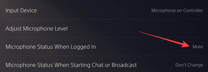 After that, the "Microphone Status When Logged In" will show as "Mute."