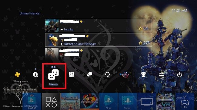 How to access your PS4 friends list