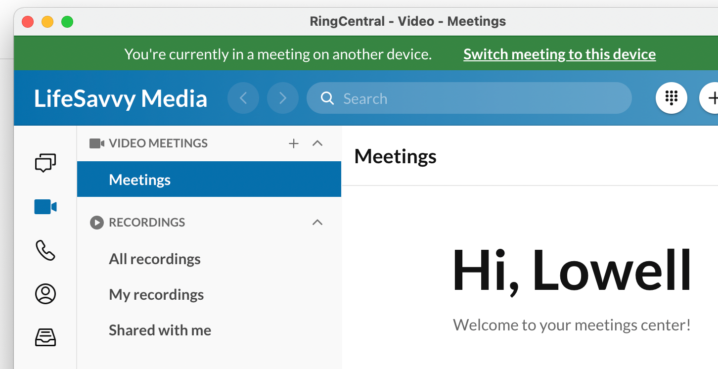 RingCentral smart switch
