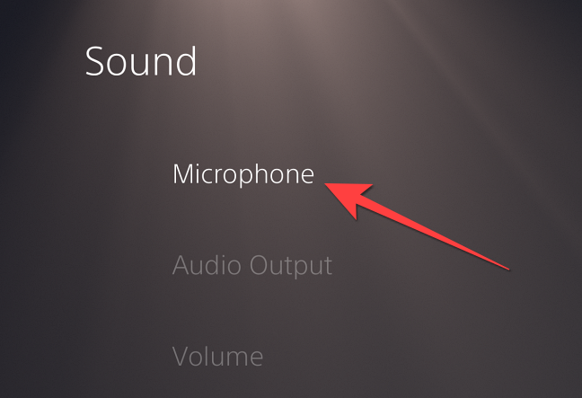 Select "Microphone" from the left column.