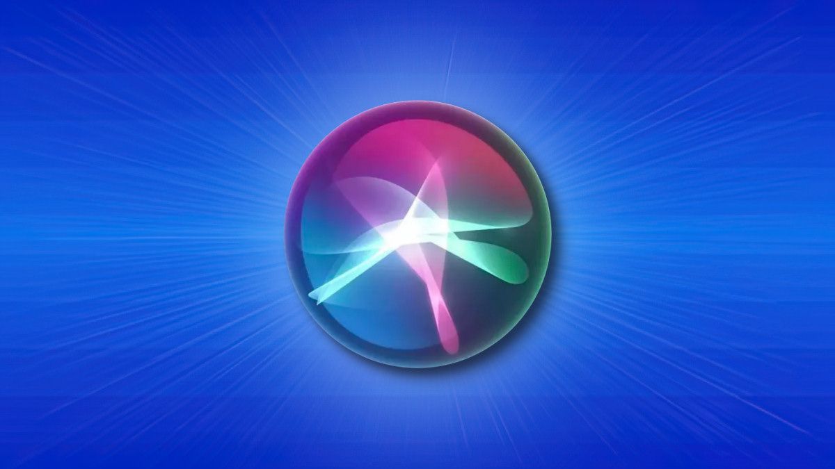 Apple Siri Icon on a blue background