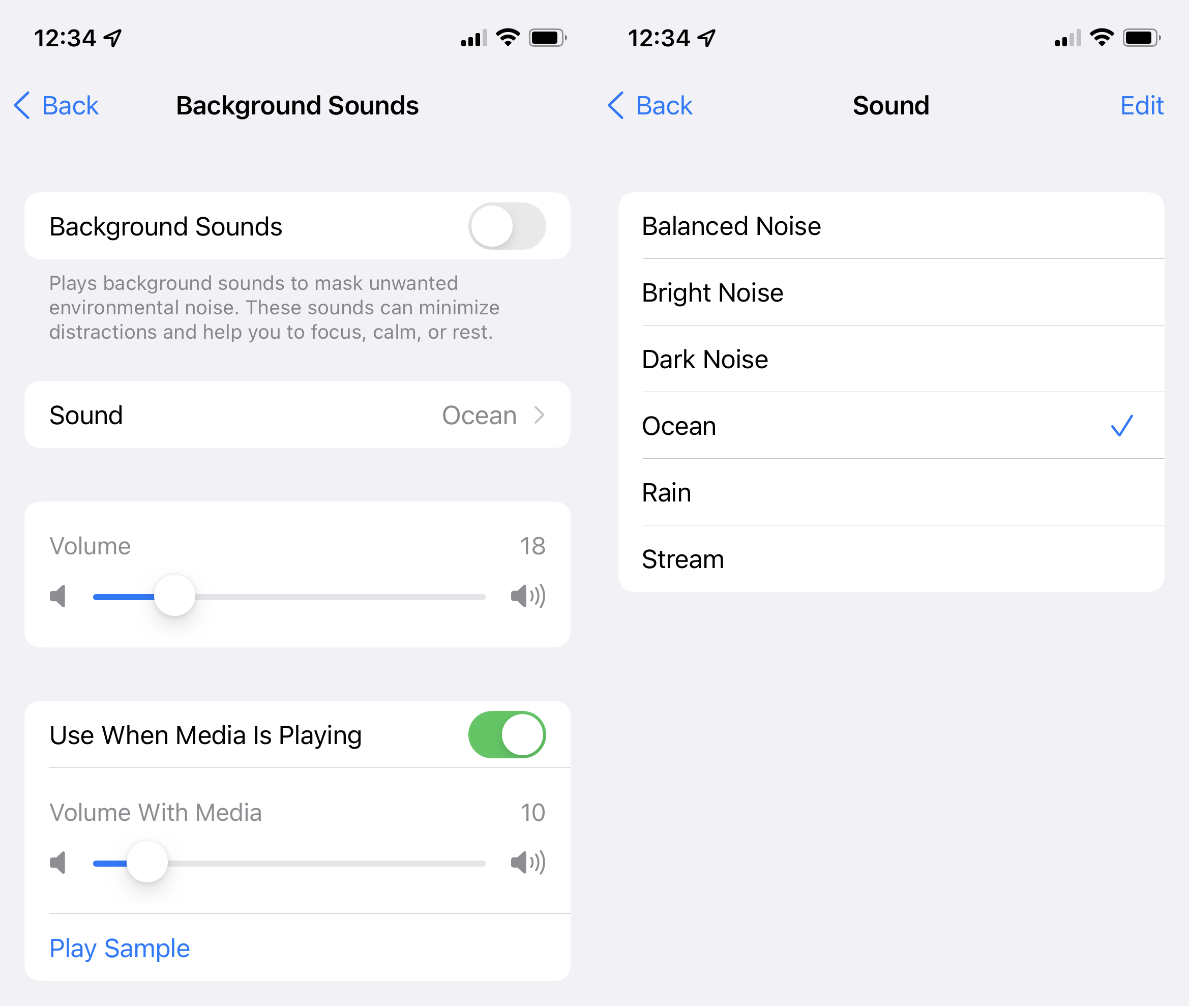 How to Listen to Builtin Background Sounds on iPhone