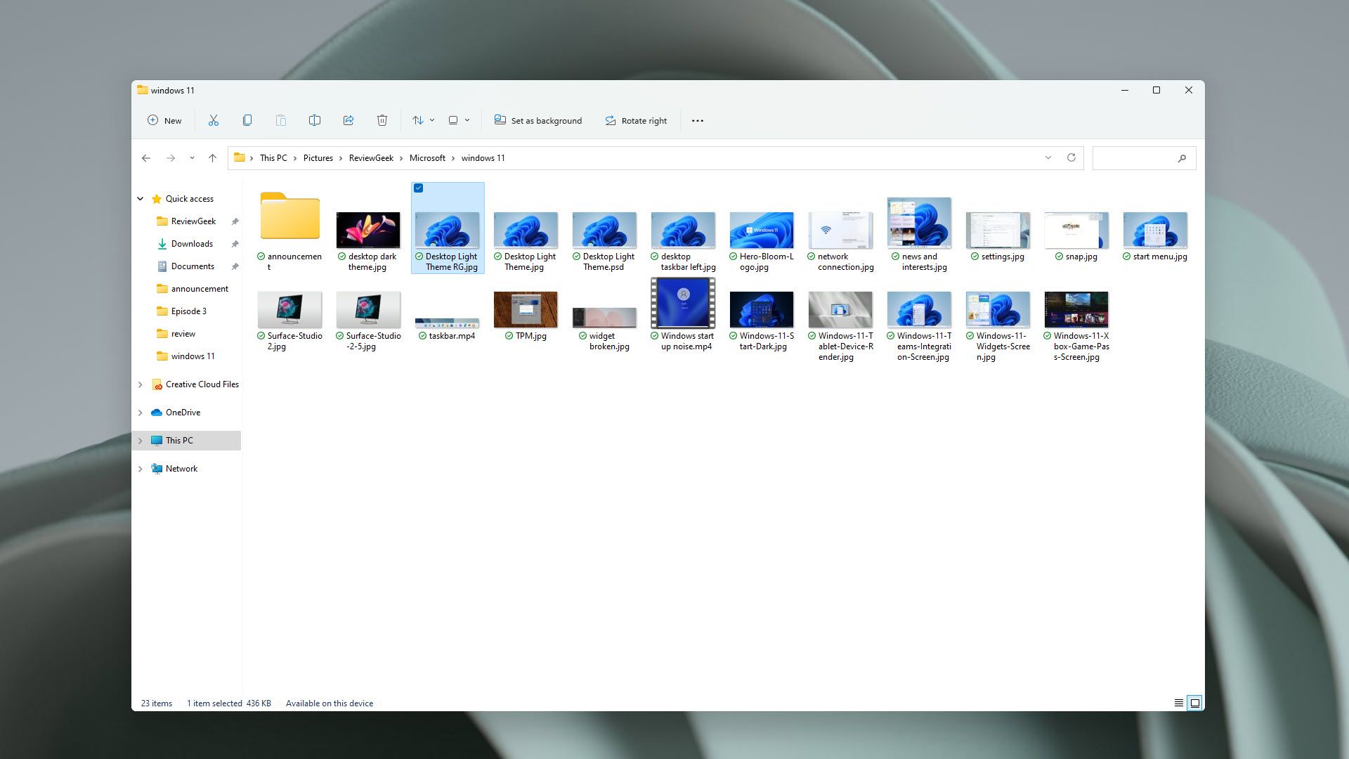 The new Windows File Explorer with a Command Bar