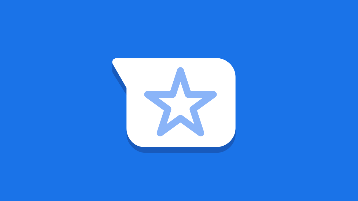 Google Messages with star icon