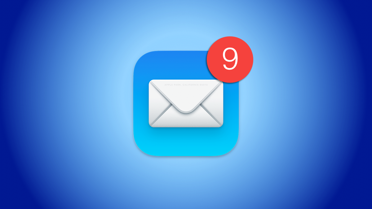 The macOS Big Sur Mail app icon with a red notification badge.