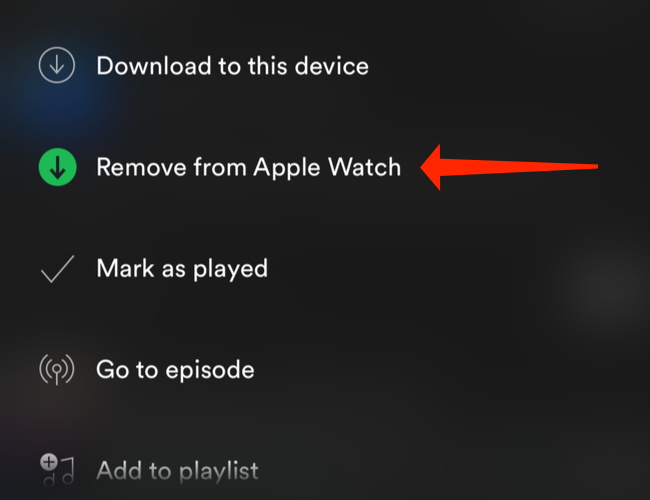 Tap &quot;Remove from Apple Watch&quot;