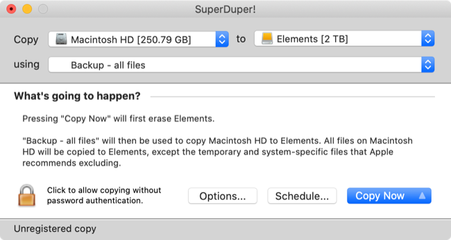 SuperDuper! Mac Backup Software