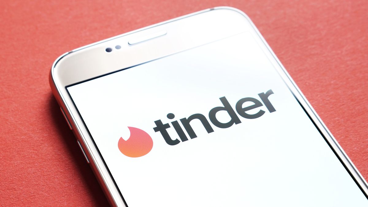Smartphone displaying the Tinder app logo