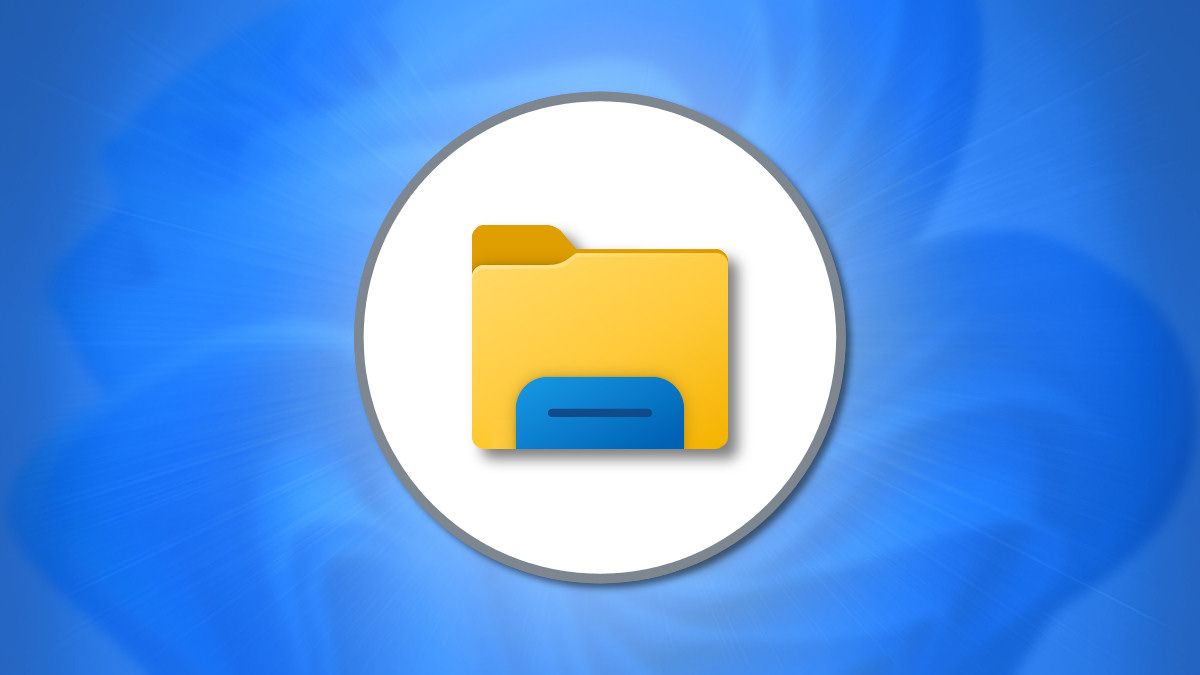 The Windows 11 File Explorer icon on a blue background