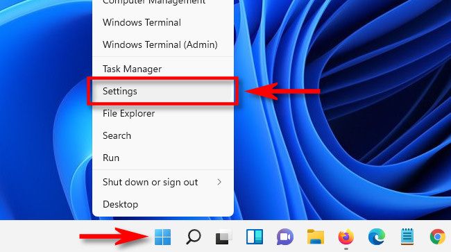 In Windows 11, right-click the Start button and select 