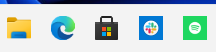 Icons in the Windows 11 taskbar