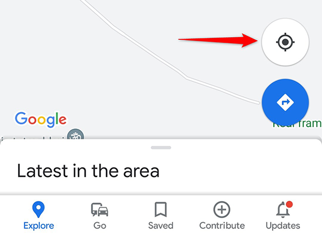 Tap "Your Location" in the Google Maps app.
