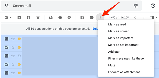 More actions to apply to emails on Gmail.