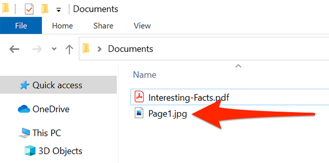 A PDF page converted to JPG in File Explorer.
