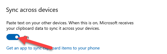 Turn on &quot;Sync Across Devices.&quot;