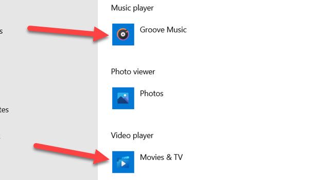 Select "Music Player" and "Video Player."