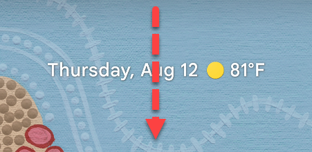 Swipe down to open the Quick Settings.