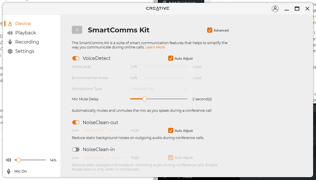 A screenshot of SmartComms on the Creative App
