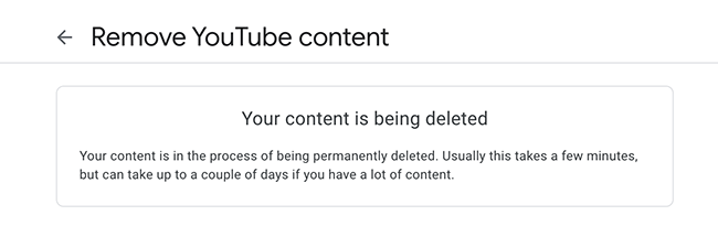 Channel deleted page on YouTube.