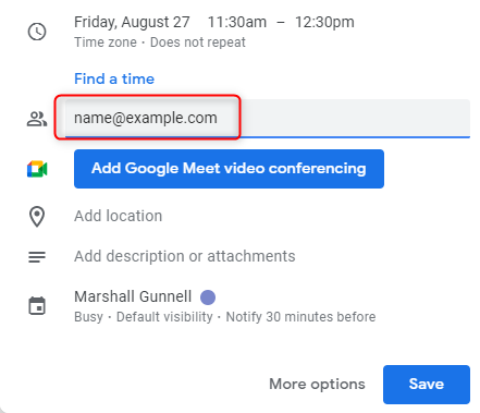 Add users to the meeting.