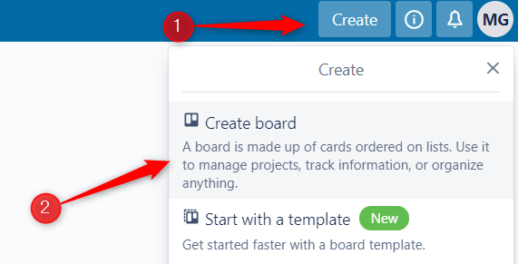Click Create and then Create Board.