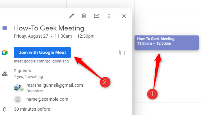 Join the Google Meet meeting.