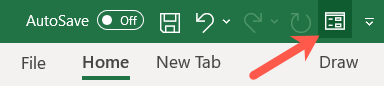 Form button in Quick Access Toolbar
