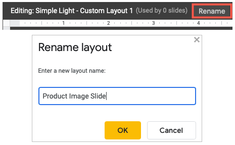 Click to Rename the custom image slide
