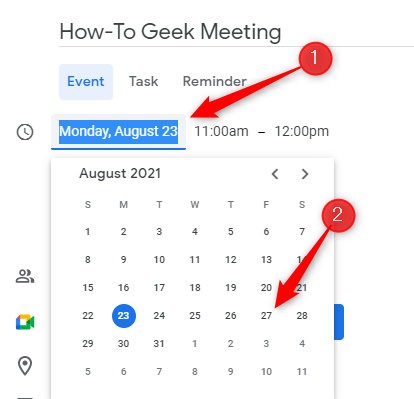 Set the time for the meeting