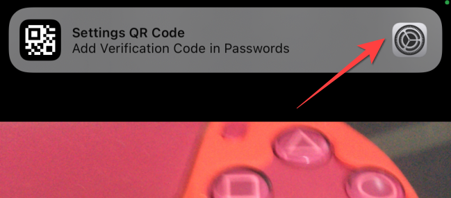 Pop-up to add the scanned code to your paswords.