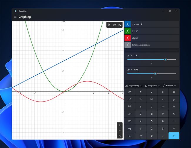 Windows 11 graphing mode