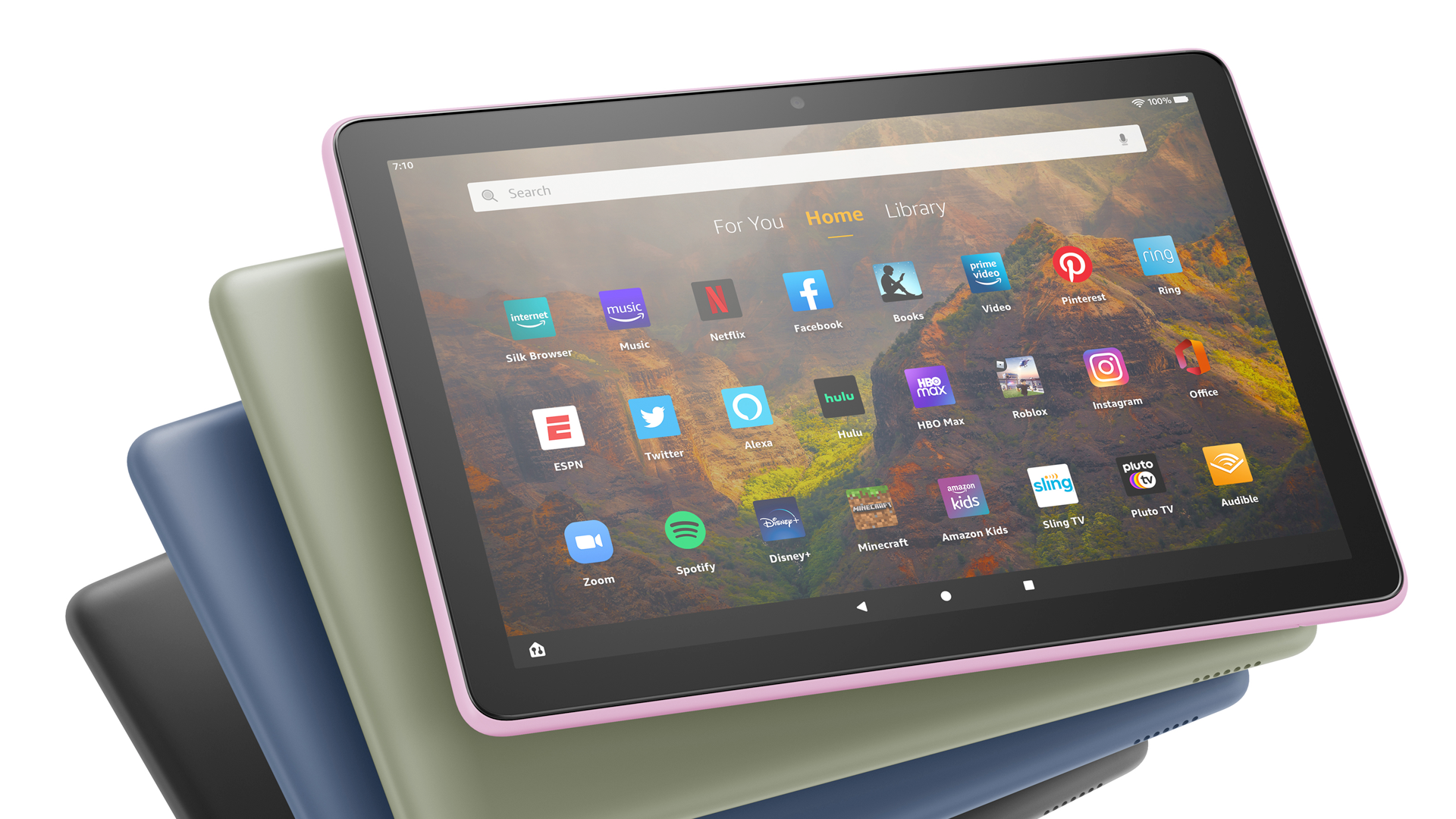 Amazon's Fire HD 10 Tablet in all colors.