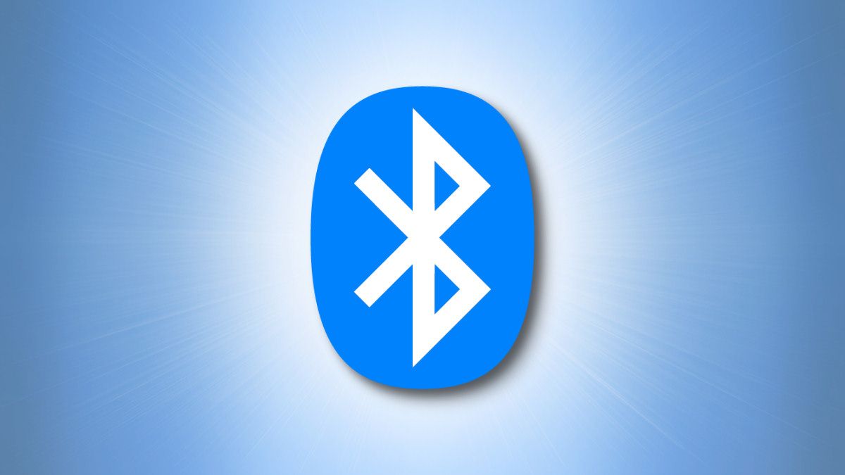 The Bluetooth logo on a blue background