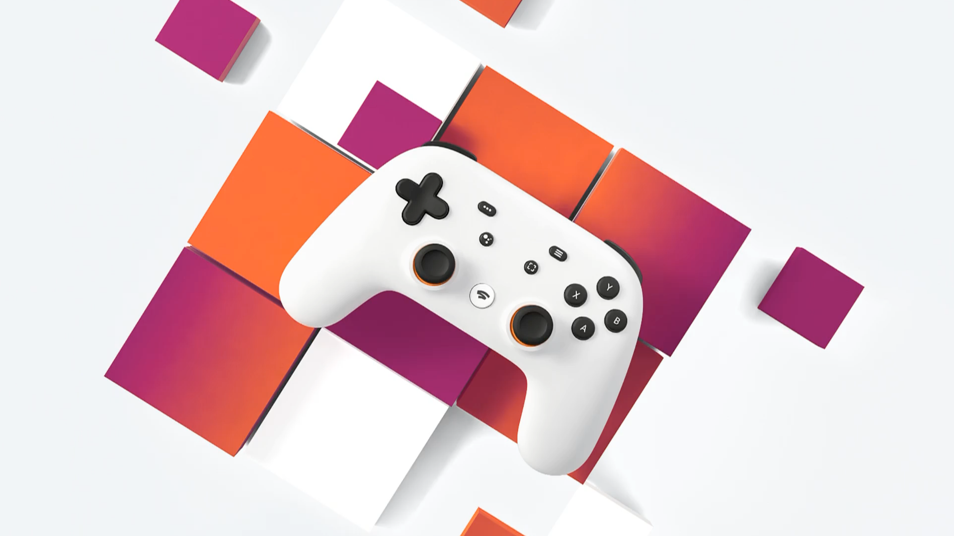 Google stadia on a bunch of red boxes.