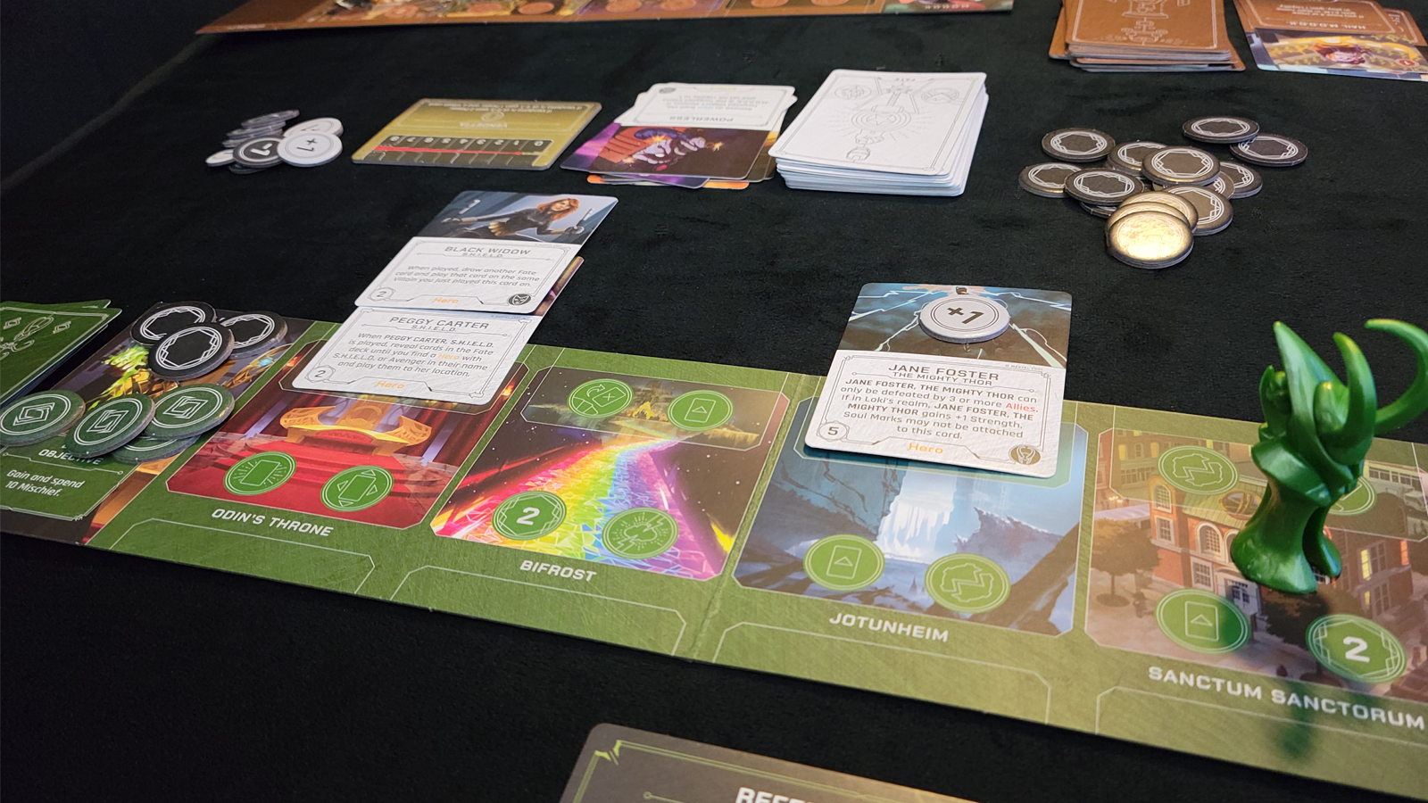 Loki's Domain with opponent cards and tokens in play