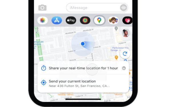 Real Time location sharing Google Maps