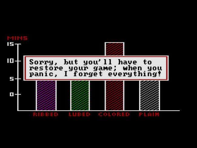 A message in the Leisure Suit Larry boss key screens.