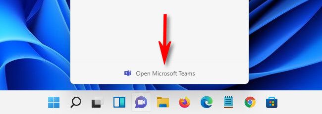 If you click "Open Microsoft Teams," the full Microsoft Teams app will open.